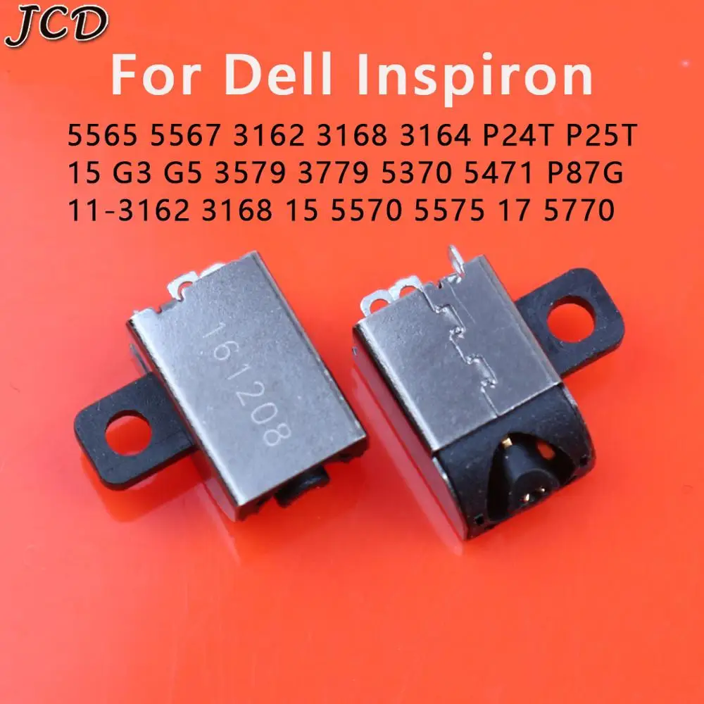 

JCD 2 шт. Разъем питания постоянного тока для DELL Inspiron 15 5570 5575 17 5770 11-3162 3168 5370 5471 G5 3579 3779 5565 5567 3162 3164 P24T