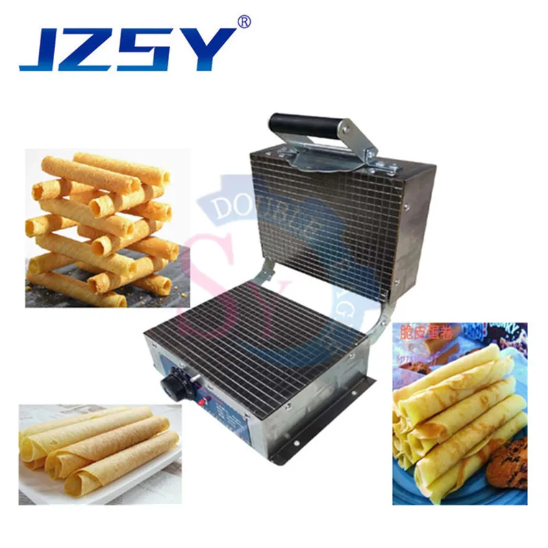 Electric Egg Roll Maker Crispy Omelet Crepe Baking Pan Waffle Pancake Griddle Ice Cream Cone Machine Pizza Pie Frying Grill Tool