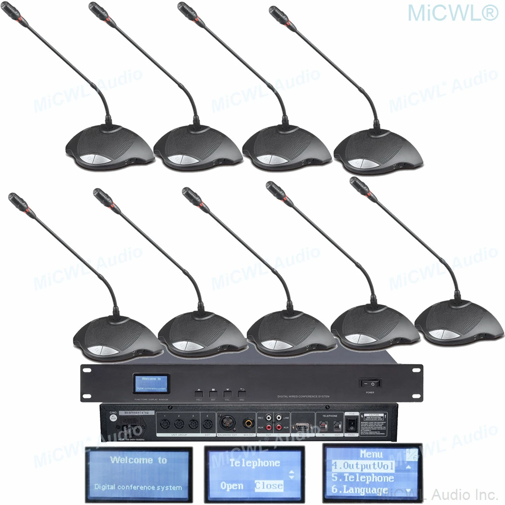 

Hign-end CCS900 Digital Conference Microphone System President Delegate Desktop Gooseneck Built-in speaker Mic MiCWL A351M-A01