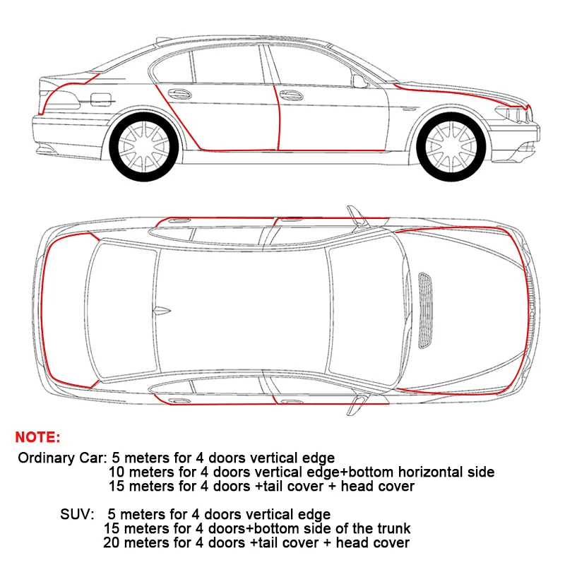 Car Door Edge Protector Universal Auto Door Guard Protective Strips Universal Automobiles Doors Trunk Hood Seal Sealant Strip