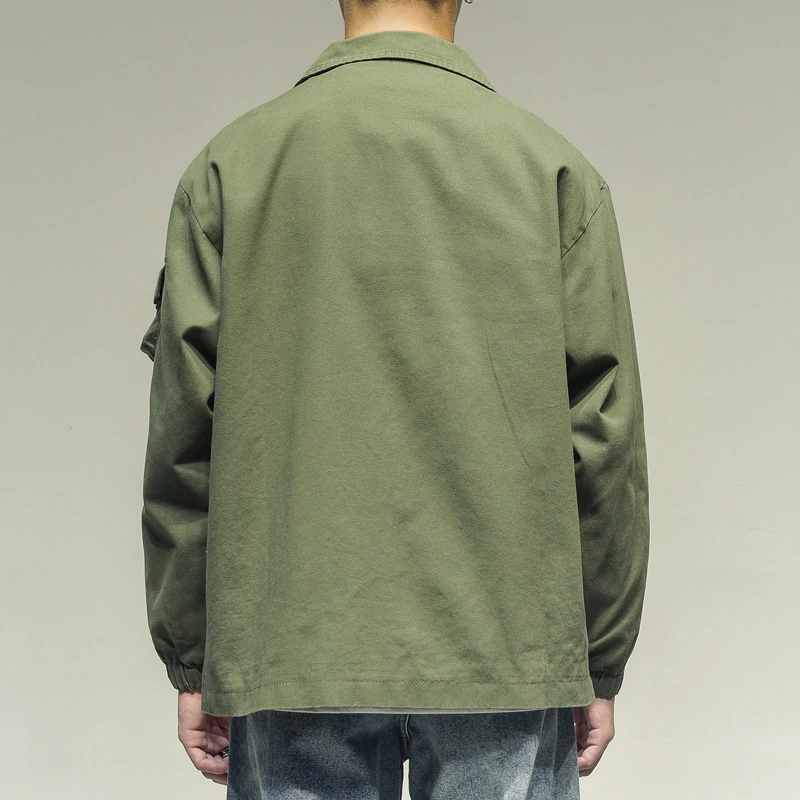 Japanese Streetwear Army Green Plus Size Work Jacket Men Clothing 5XL Harajuku Coat Korean Fashion Military Casual Workwear