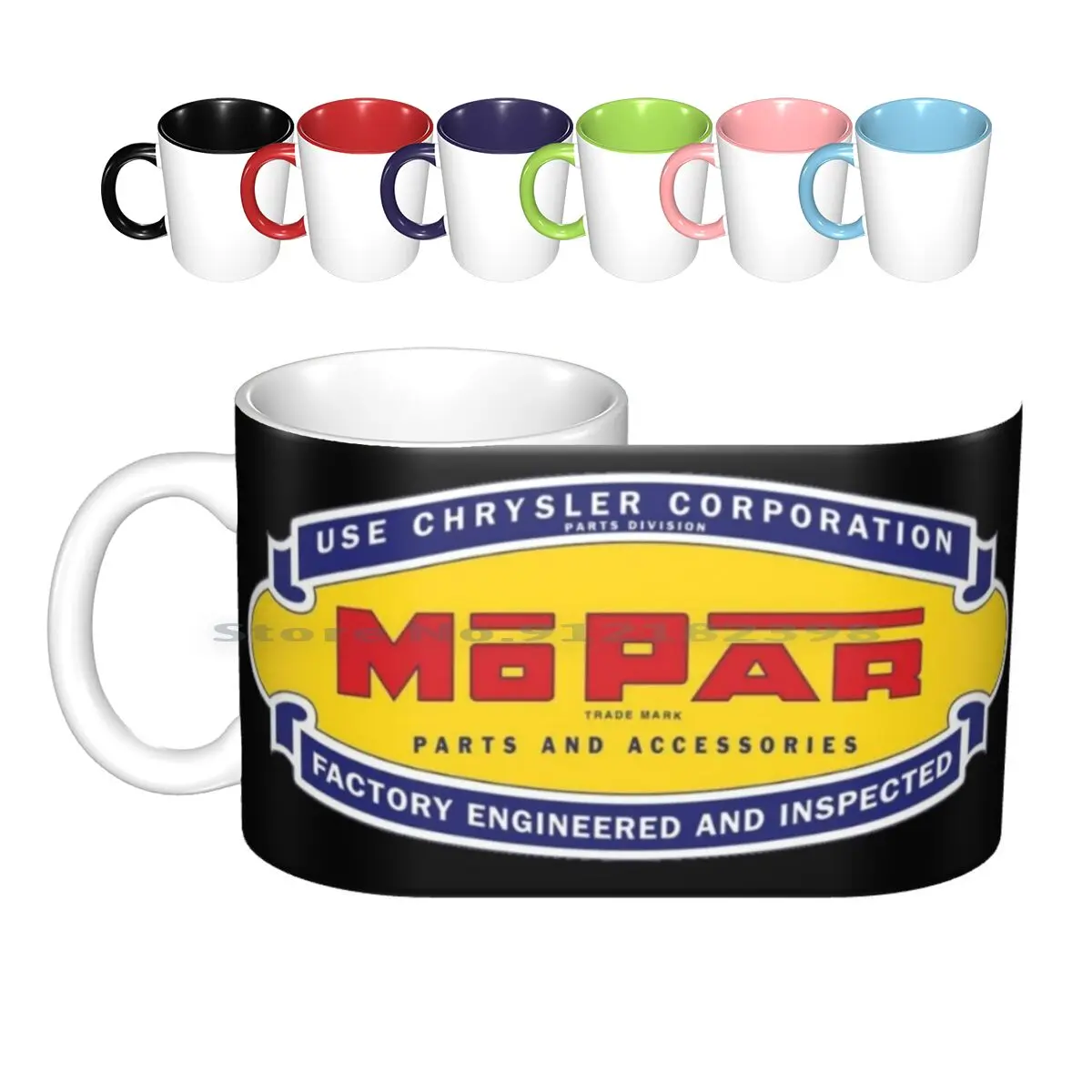 Old Mopar Logo Ceramic Mugs Coffee Cups Milk Tea Mug Mopar Chrysler Plymouth Amc Car Muscle Car Hot Rod Truck Van Creative