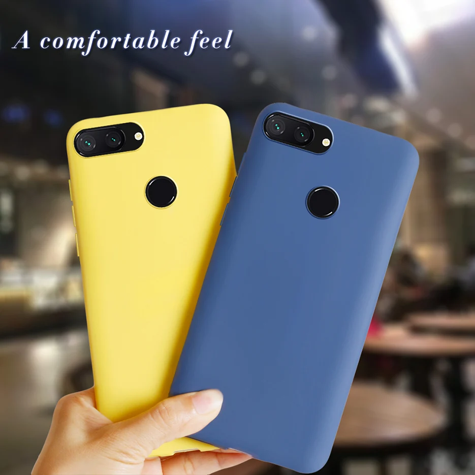 Soft Case For Xiaomi Mi 8 Lite Case Mi8 Lite Cute Candy Pure Phone Cases For Xiaomi Mi 8 Lite 8Lite Back Cover Shockproof Bumper
