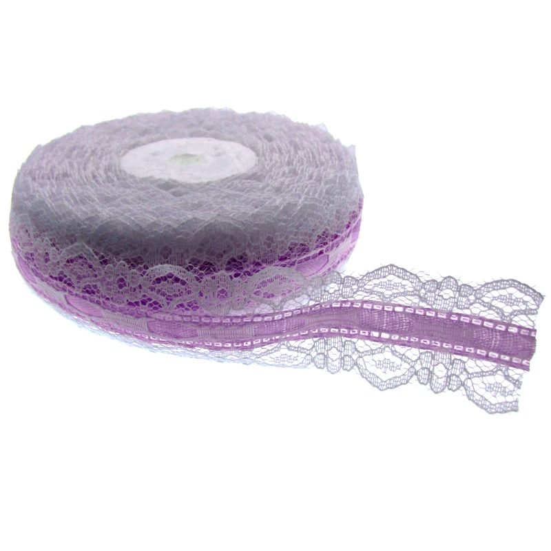 Cinta de satén de encaje blanco para manualidades, 1 rollo de 20 yardas, 1 pulgada, para fiesta, boda, álbum de recortes, embalaje de 2,5 cm