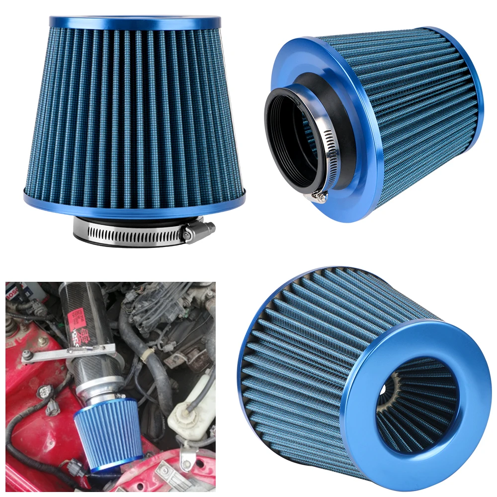 Car Air Filters Sport Power Mesh Cone 76MM Induction Kit Universal Cold Air Intake Filter 3 Inch High Flow Car Accessories