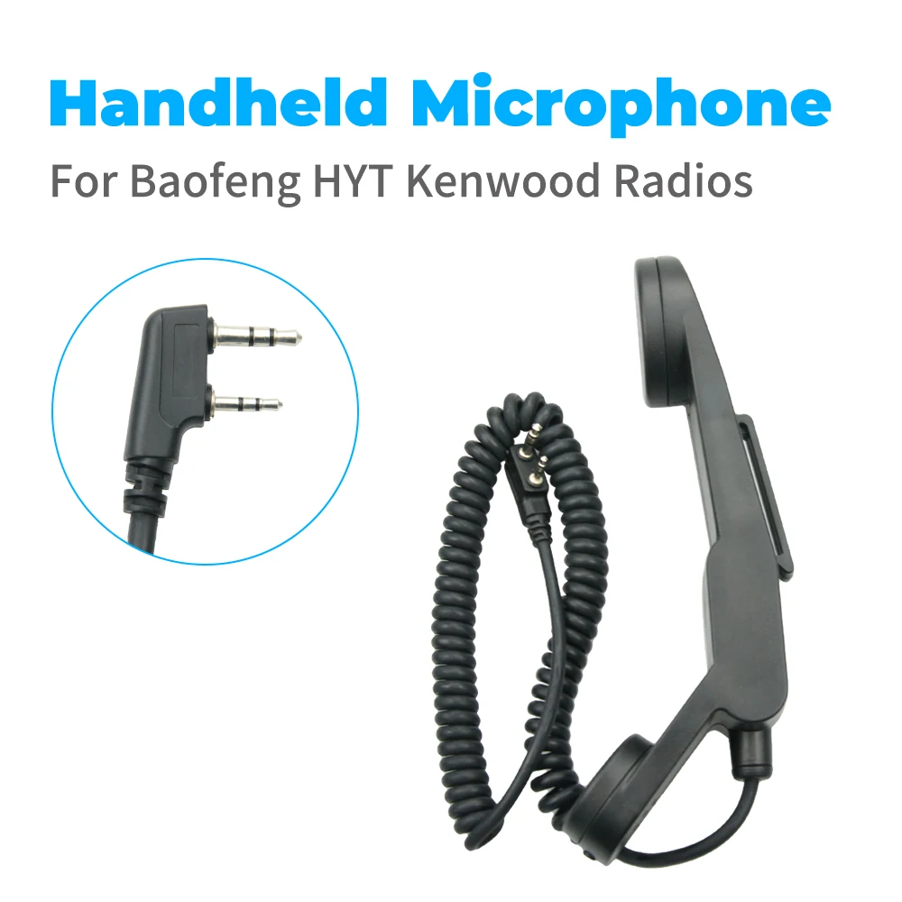 Army Radio Microphone Military Handheld Speaker Mic For Kenwood BaoFeng UV-5R UV-6R DM-5R Plus Wouxun Qansheng Walkie Talkie