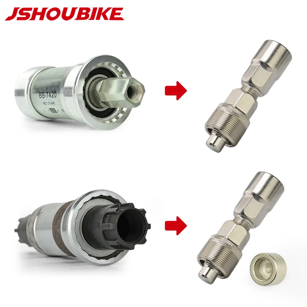 JSHOU BIKE Crank Wheel Extractor Bottom Bracket Axis Cycling Crankset Pedal Remover Repair Bicycle Puller Bolts Tool
