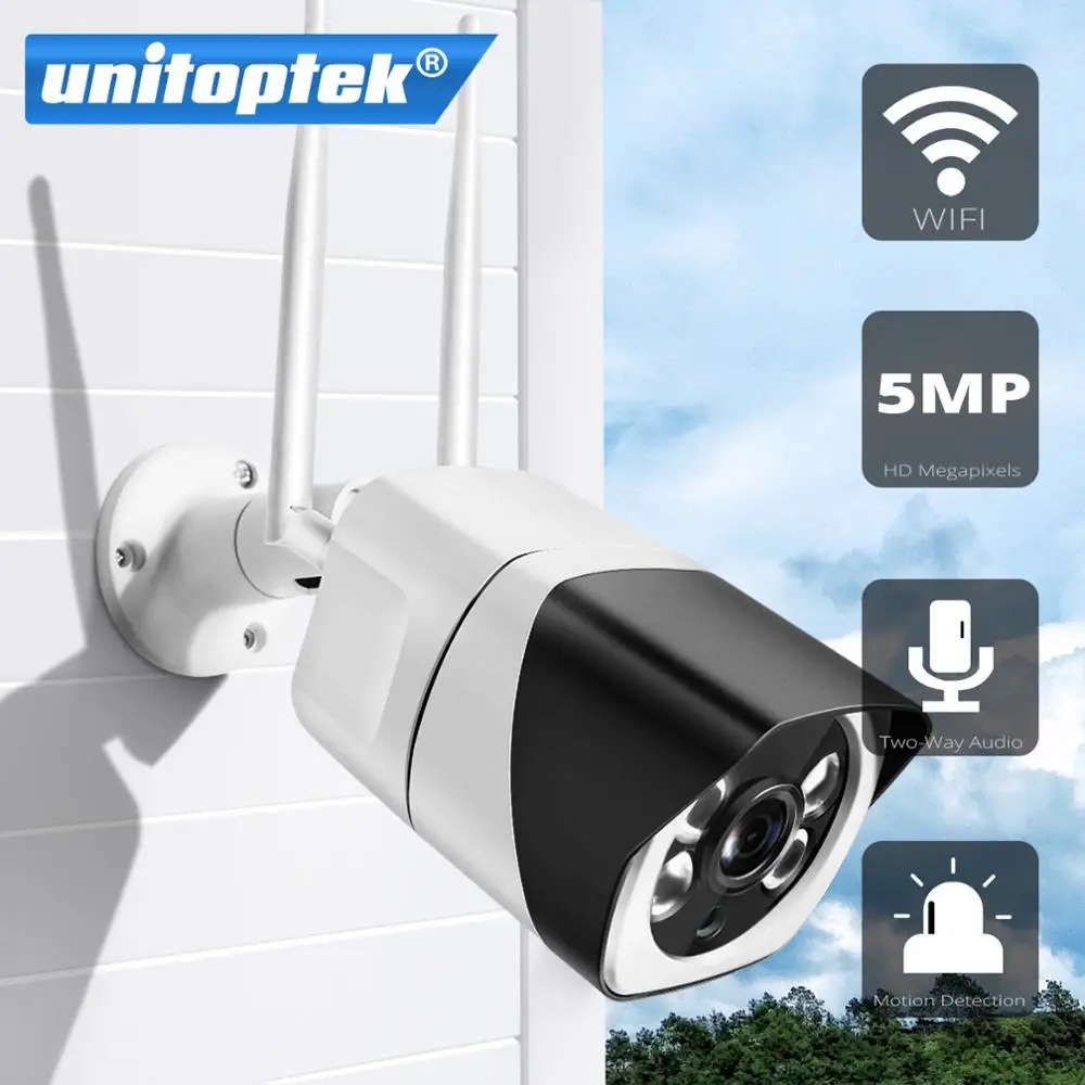 

HD 5MP Wifi IP Camera 1080P Wireless Wired CCTV Bullet Camera Outdoor Two Way Audio TF Card Slot Max 64G IR 20m P2P iCsee