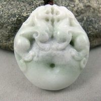 Lantian Chalcedony Peace Buckle Amulet Pendant 306