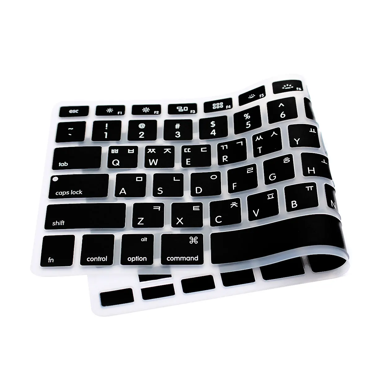 RYGOU Korean Letters Keyboard Cover For Macbook Air 13 Pro 13 15 17 Keypad Protective Film for iMac Magic Keyboard US Layout