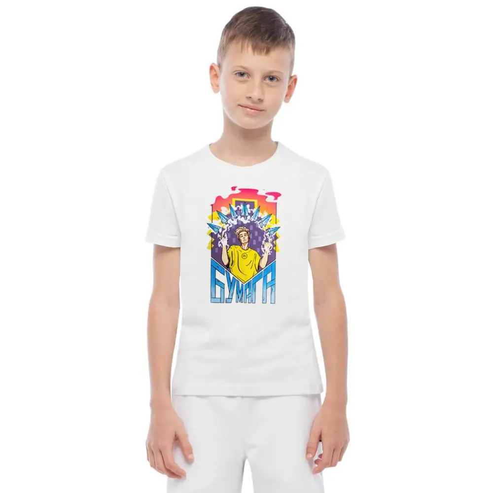

Kids 100% Cotton T Shirts Merch A4 Paper Print Casual Family Clothing Fashion Tops T-shirt Children Adult Мерч А4 БУМАГА Футболк