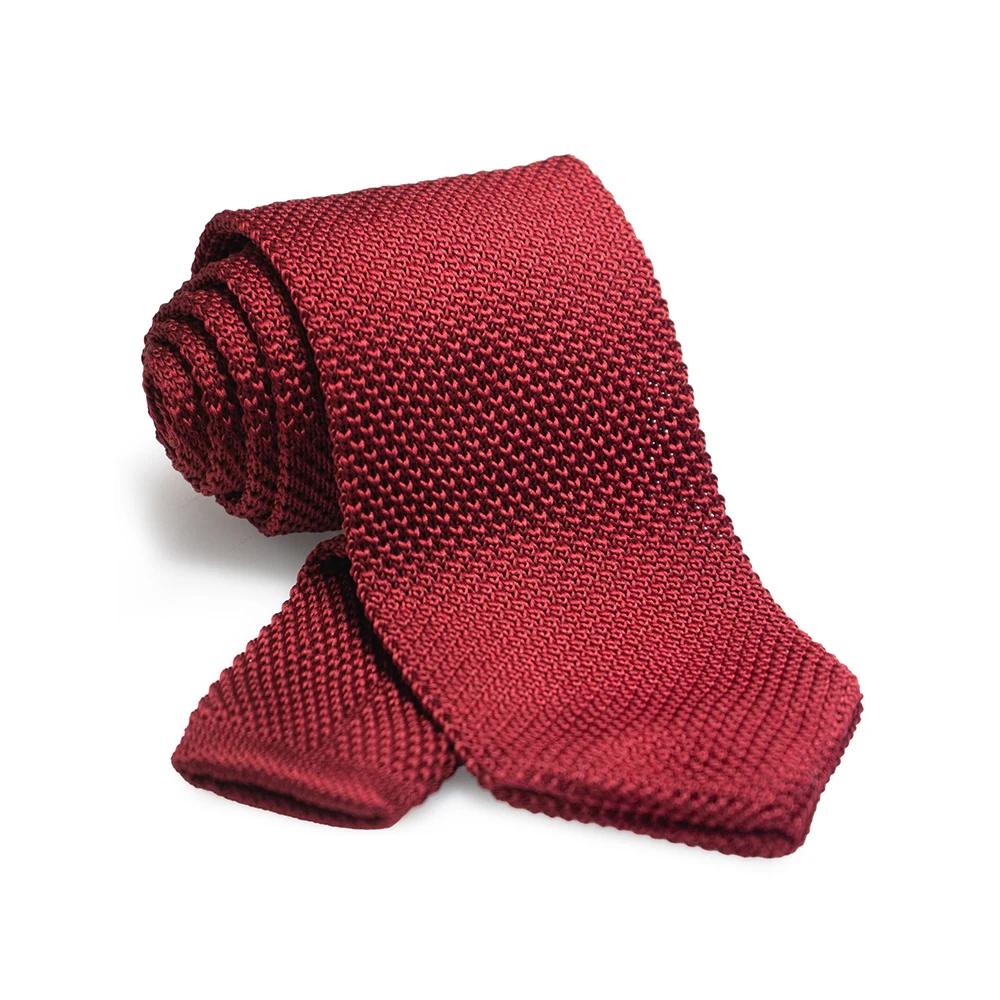 New Style Fashion Men\'s Solid color Tie 8cm Knitted Ties Cotton Neck Ties For Men Business Wedding Cravat Accessories gift