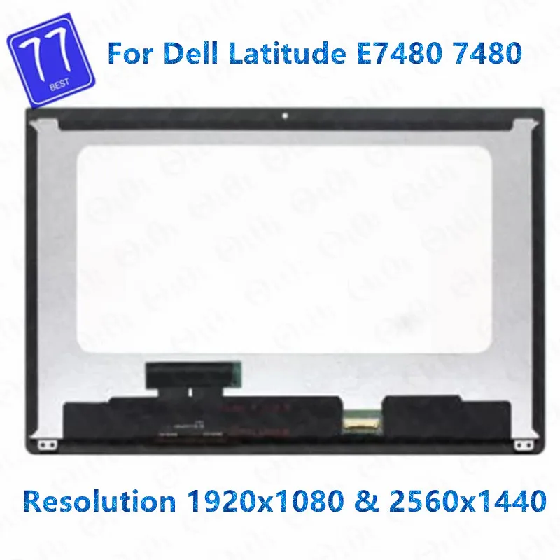 Assembléia Lcd Original para Dell Latitude E7480 7480 Display Lcd Tela de Toque B140han03.3 1920*1080 Fhd B140qan01.2 2560×1440 Wqhd