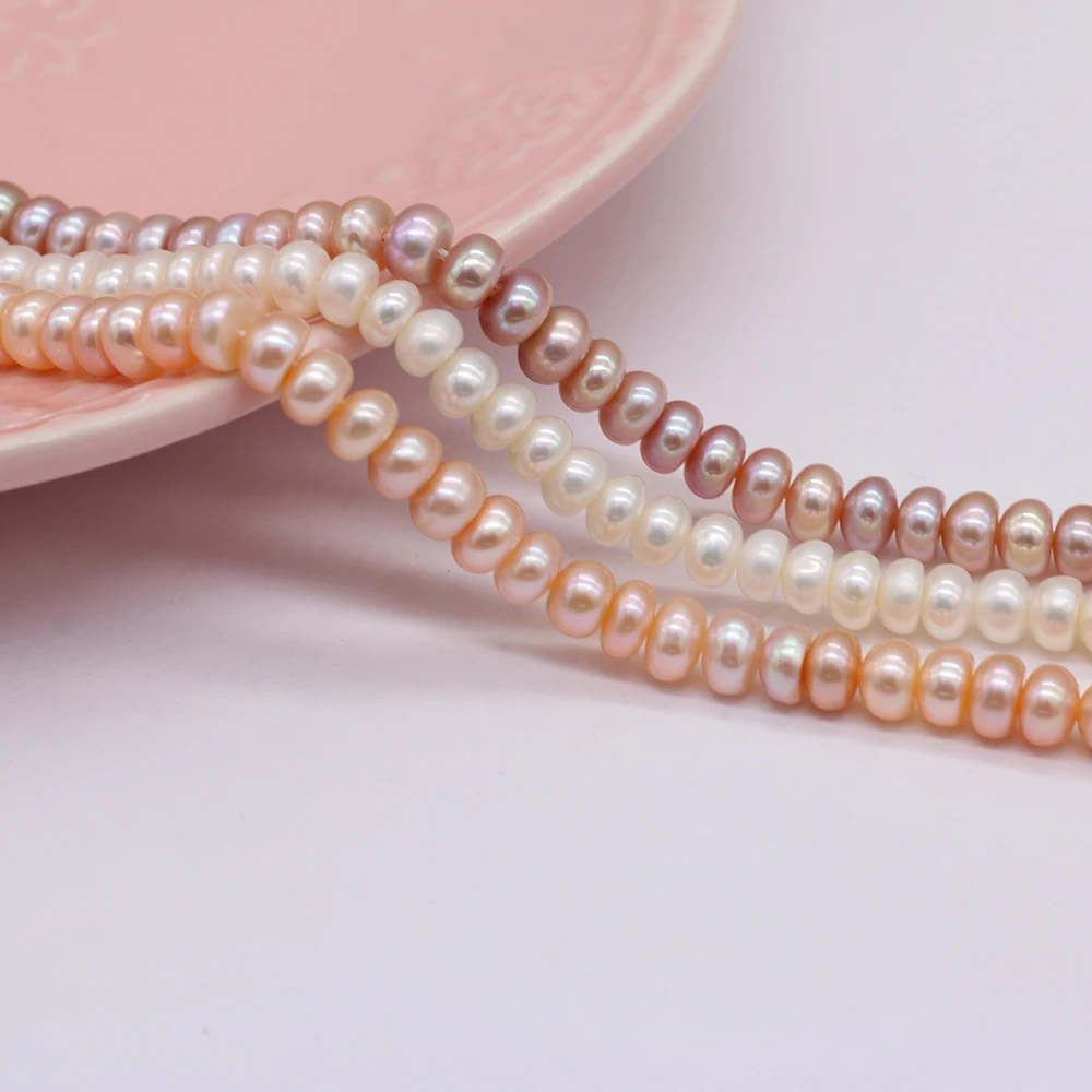 

Natural Freshwater Pearl Beads White Orange Purple Oval Loose Pearls For DIY Charm Bracelet Necklace Jewelry Accessories Making