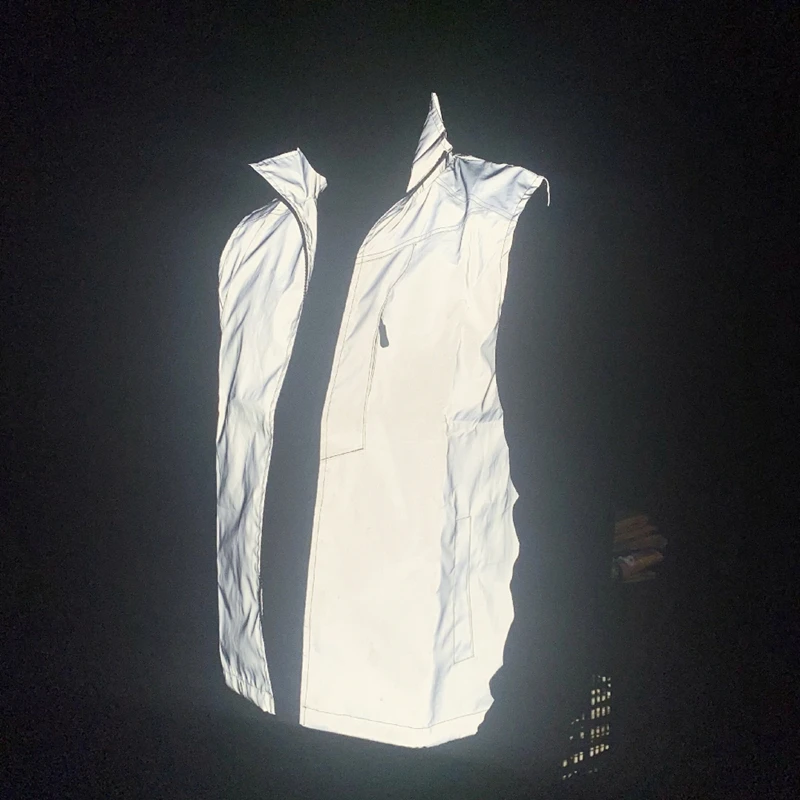 Reflective Vest Motorcycle Night Riding Running Training Safety Suit Hip Hop Coat