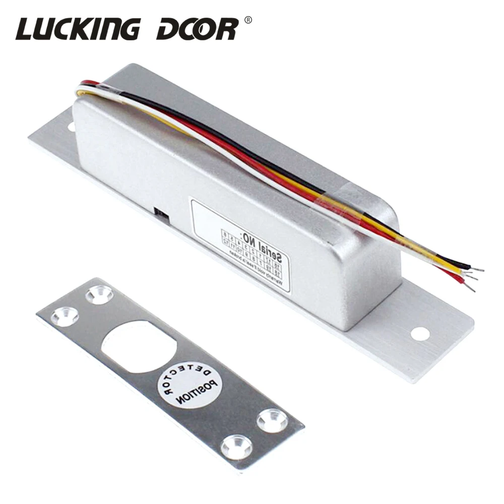 

Low Temperature Adjustment Time Delay Electric Bolt Lock DC 12V Magnetic Induction Security Access Control Glass Door Lock