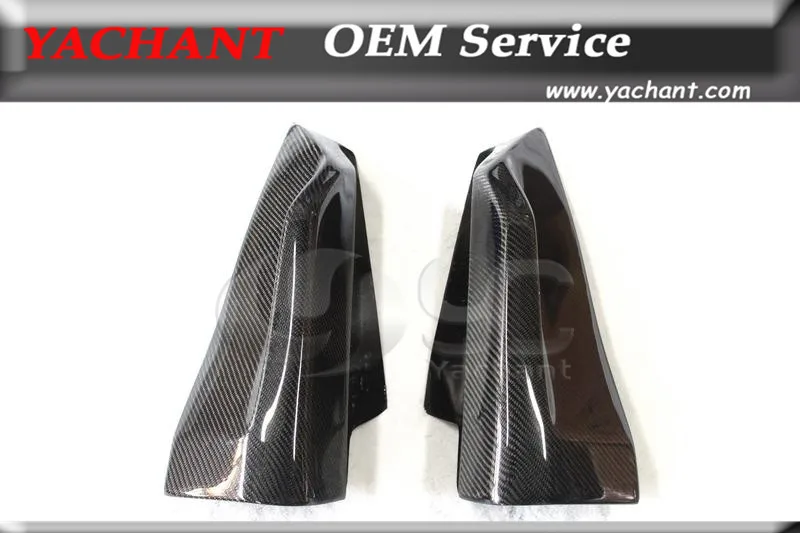 Car-Styling Carbon Fiber CF Rear Bumper Spats Fit For 02-08 350Z Z33 NI Version 1&2 Rear Spats Caps Corner Extension Attachment