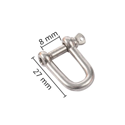 5pcs Stainless Steel Adjustable D Buckle Paracord Bracelet Premium With Rope Stainless Steel Buckle Detachable Bird Rope Buckle