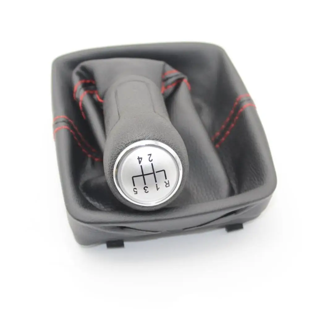 For VW Polo 9N 9N2 For GTI 2002 2003 2004 2005 2006 2007 2008 2009 2010 Car-Styling 5 Speed Gear Shift Knob Gaitor Leather Boot