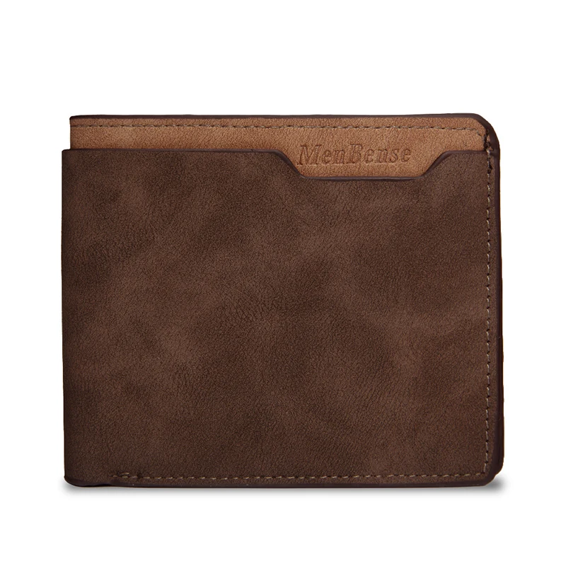 Customized Wallet Photo Mens Brown Short Waterproof Multi-Function Matte PU Leather Engraving Picture Personalized Purse For Men