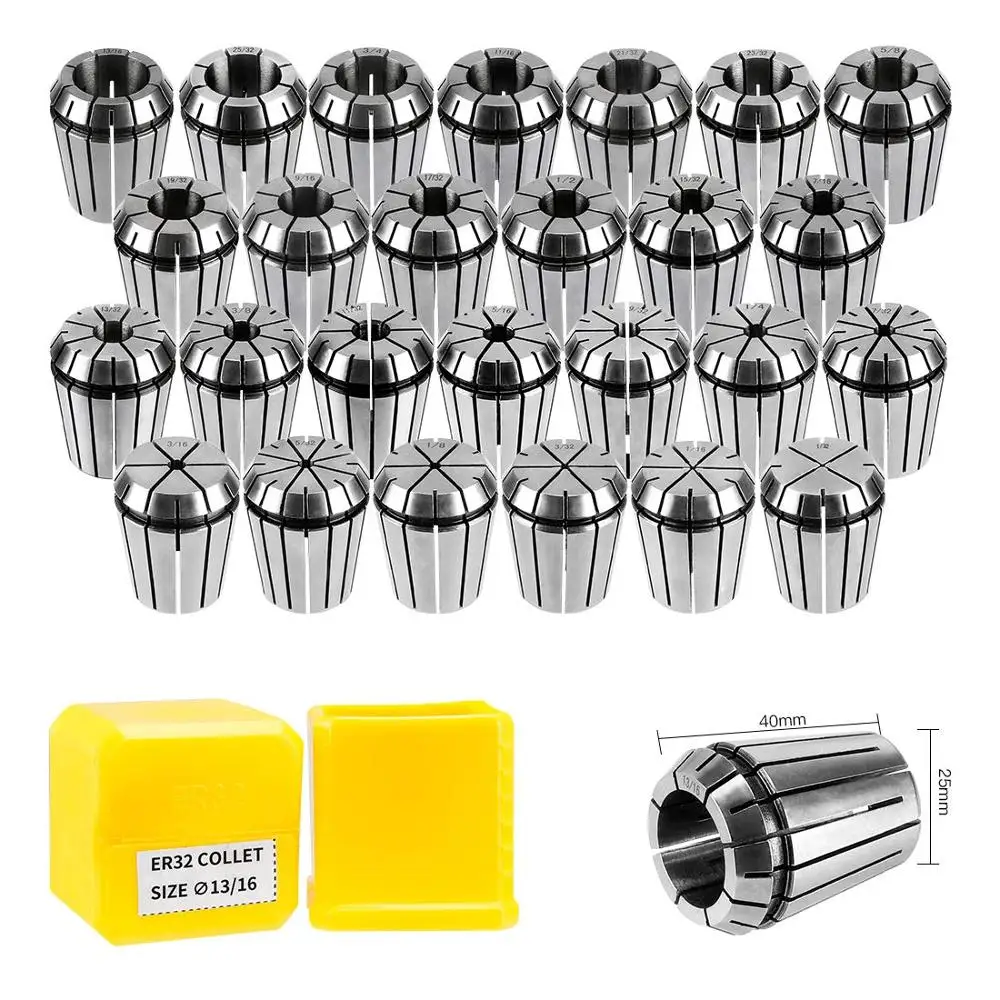 ER32 1pcs Collet Tool Precision Spring Collet Set From 3mm To 20mm CNC Collet Chuck for Milling Lathe Tools and Spindle Motors