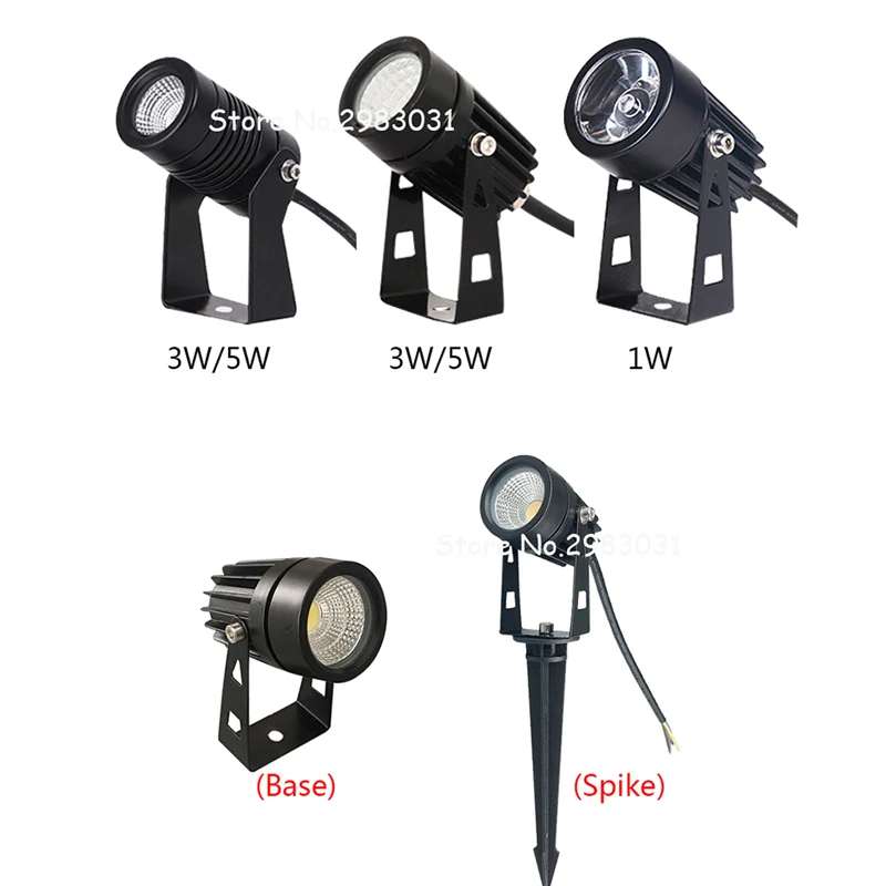 Imagem -02 - Outdoor Garden Landscape Led Light Lâmpada de Gramado Cob Waterproof Lighting Path Spotlights 1w 3w 5w 220v 110v 12v