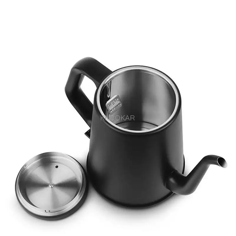 220V Electric Kettle 1L Stainless Steel 1000W Household Kitchen Fast Heating Boiling Teapot Pot Long Mouth Coffee Hand Pot