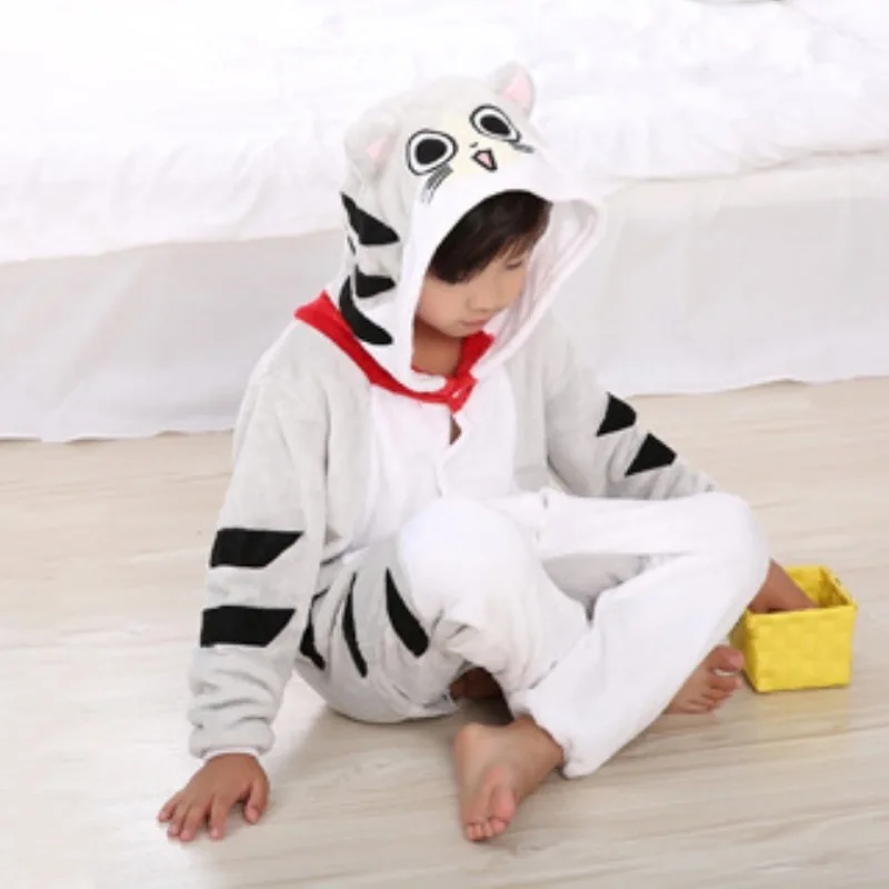 Kids Onesie Animal Pajamas Flannel Sleepwear Pyjama Children Clothes Boys Baby Clothing Cosplay Costume Cartoon Robe