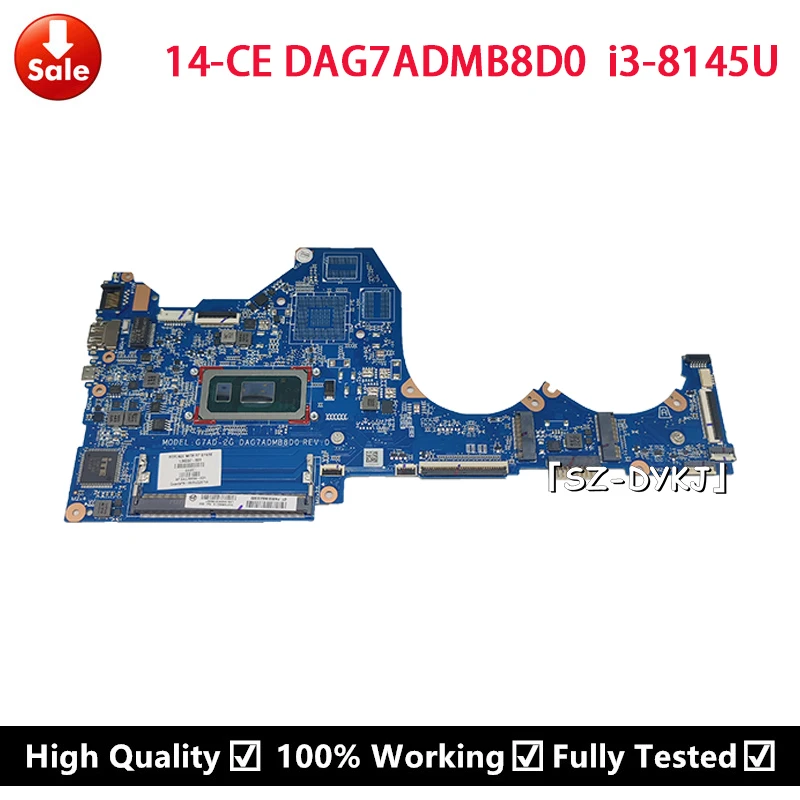 Placa base para ordenador portátil HP PAVILION 14-CE, DAG7ADMB8D0, L36237-601, L39604-601, con i3-8145U