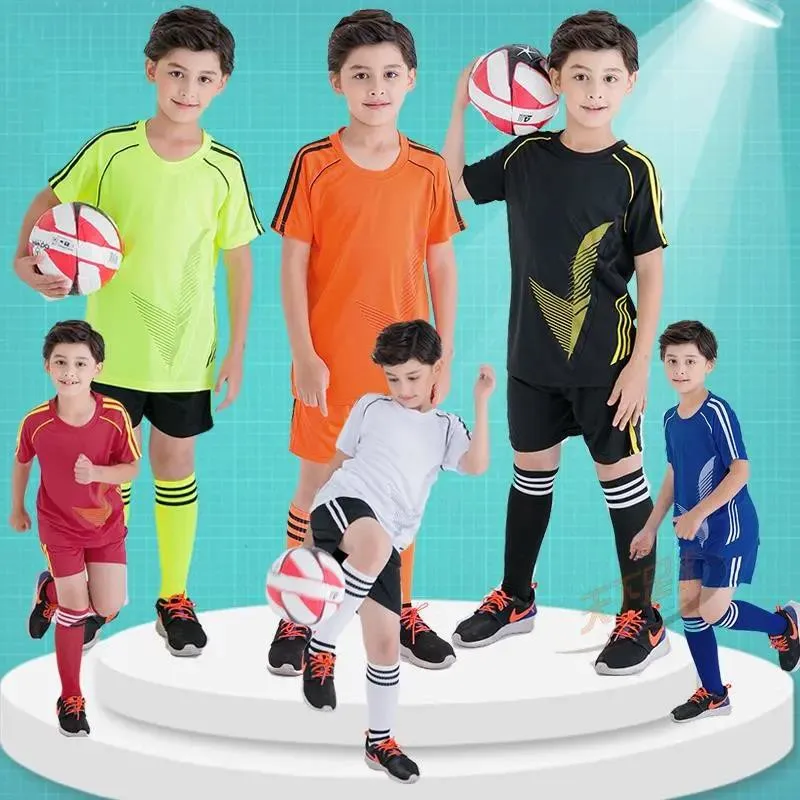 Maglie per bambini adulti uomo ragazzo ragazza calcio set manica corta bambini studente divise da calcio calcio Fitness tute 09