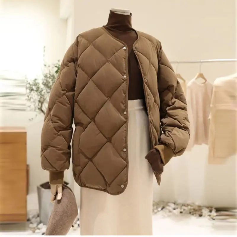 Winter Fashion Outwear Casual Jackets Solid Tops All-Match Simple Stylish Warm Women Coat Loose Thicken