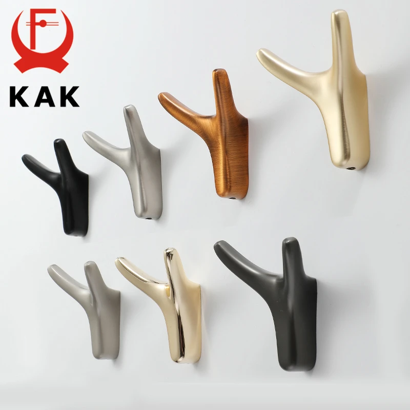 KAK Zinc Alloy Nordic Wall Hook Hanger Clothes Hook Coat Bag Hat Hanging Hooks Bathroom Kitchen Clothes Racks with Screws