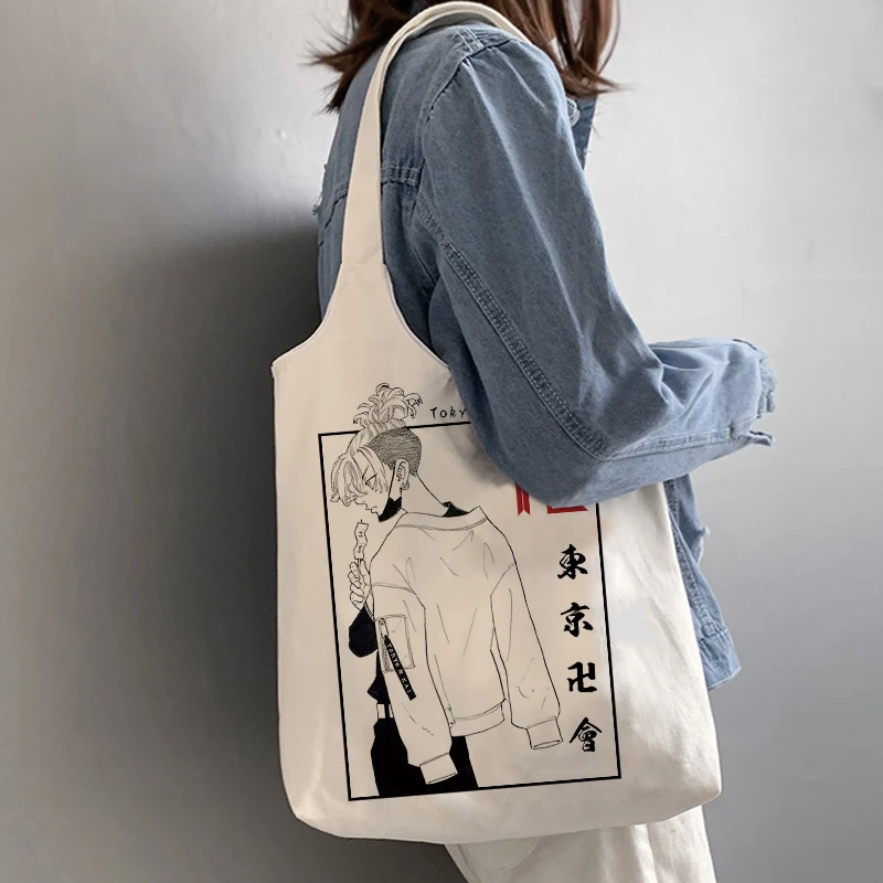 Harajuku Tokyo Avenger Shoulder Bag Canvas Bag Harajuku shopper bag Fashion casual summer shoulder bags Tote Shopper Bag