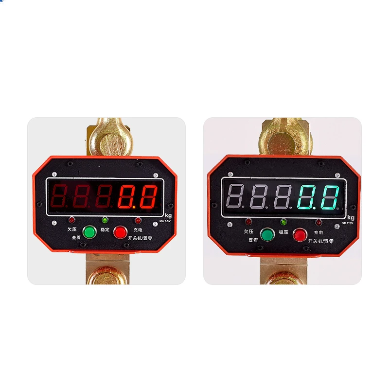 5T/5000kg OCS digital lifting scale red or green display aluminum shell wireless remote control Industrial weighing crane Scale