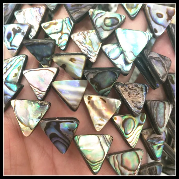 30PCS Hot Abalone Shell Beads Saltwater Triangle Shape 14X13MM Loose Accessories Top Fashion Jewelry Selling Beads