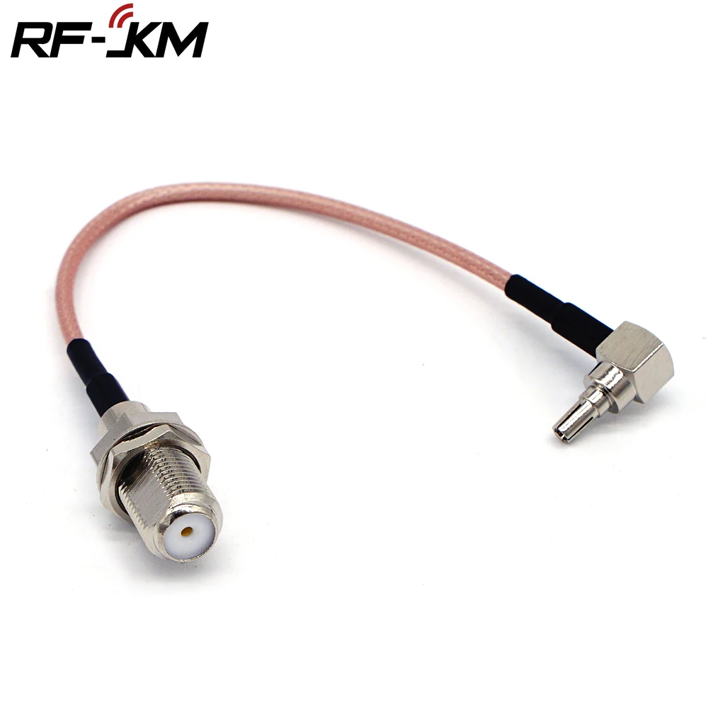 50pcs/lot CRC9 Male to F Type Female RG316 Pigtail Cable for Modem 15CM