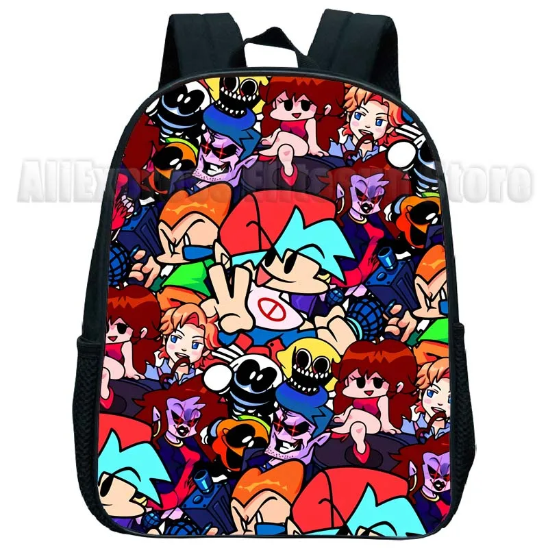 Friday Night Funkin Mini Backpack for Baby Boys Girls Mochila Toddler Kids Cartoon Kindergarten Knapsack Children Anime Rucksack