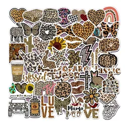 10/30/50Pcs Cartoon Leopard Love Letters Stickers Waterproof Decal Laptop Motorcycle Luggage Snowboard Fridge Phone Car Sticker