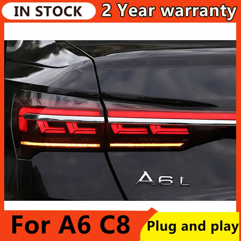 Auto Styling Voor Audi A6 Achterlichten 2019-2021 A6 C8 Led-achterlicht Lamp Animatie Drl Dynamische Signal Brake reverse Auto Accessoires