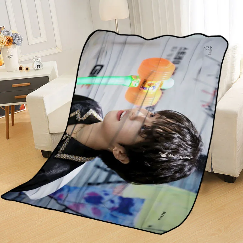 Han Jisung-Manta personalizada para sofá/cama/coche, portátil, 3D, textil para el hogar para niños, novedad