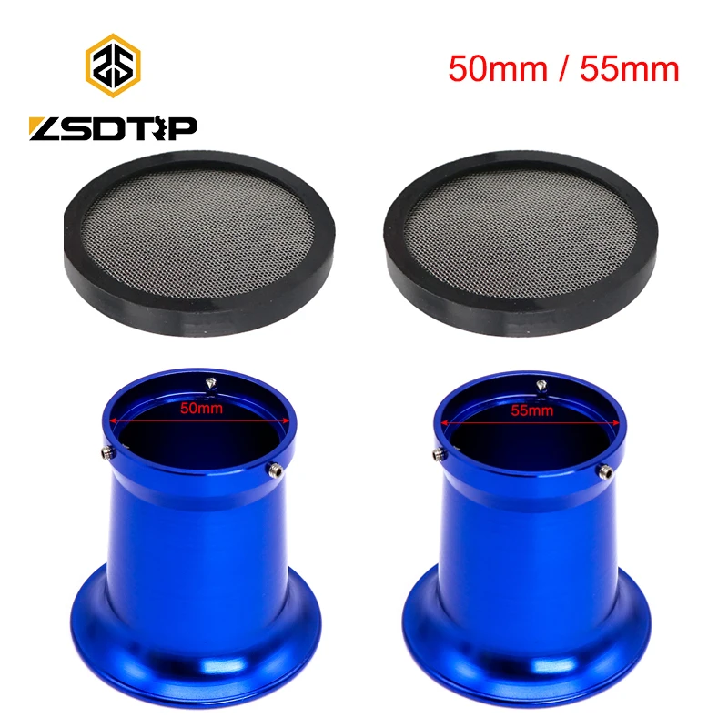 ZSDTRP 50/55mm Carburetor Air Filter With Mesh Trumpet Velocity Stack For PE PWK21 24 26 28 30 32 34