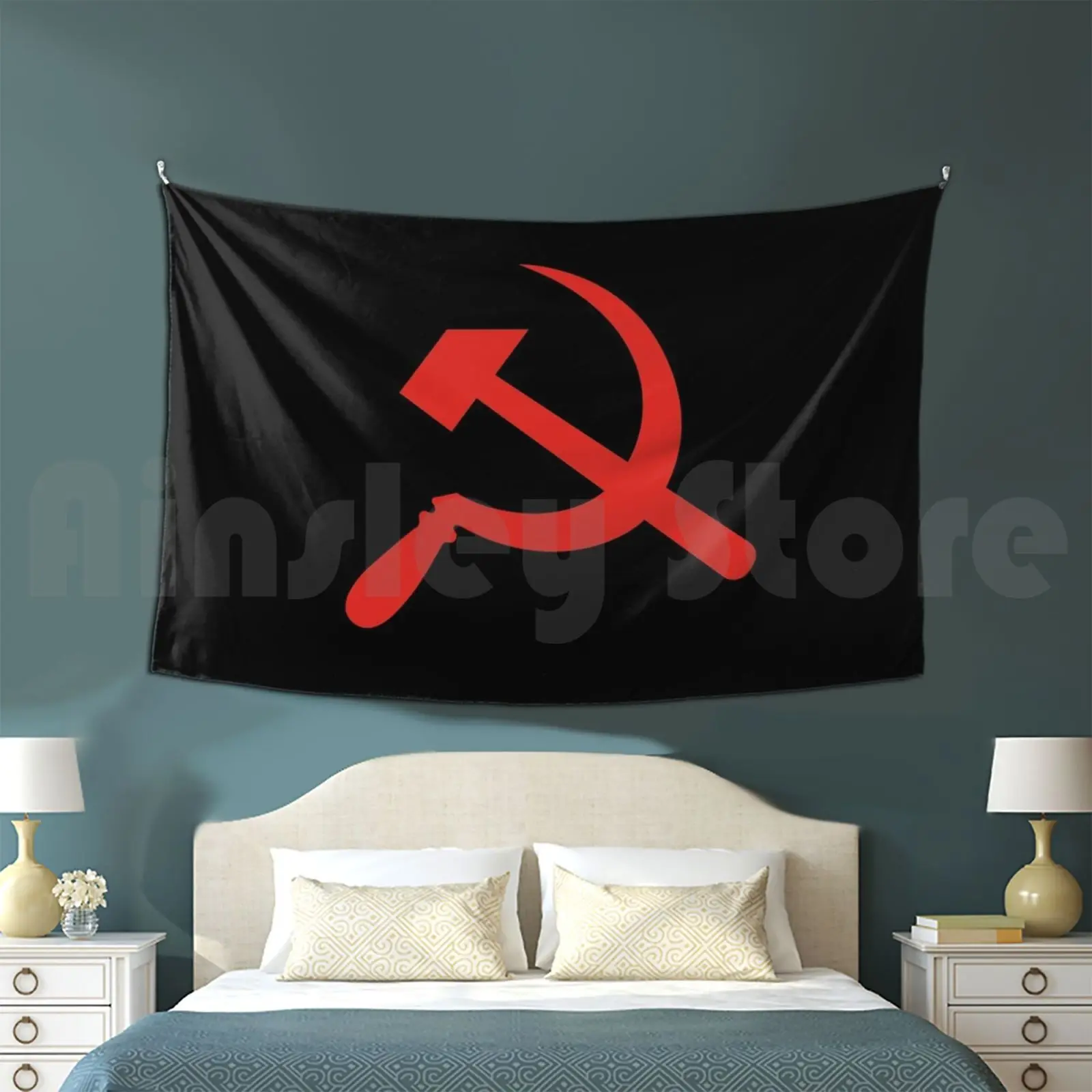 Hammer And Sickle Tapestry Living Room Bedroom Hammer And Sickle Hammer Sickle Russia Soviet Union Soviet Moscow