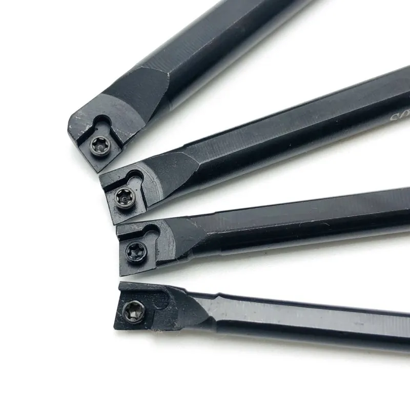 4 pezzi di S07K-SCLCR06 S08K-SCLCR06 S10K-SCLCR06 95 gradi spirale utensile di tornitura + 10 pezzi CCMT060204 set di utensili da taglio