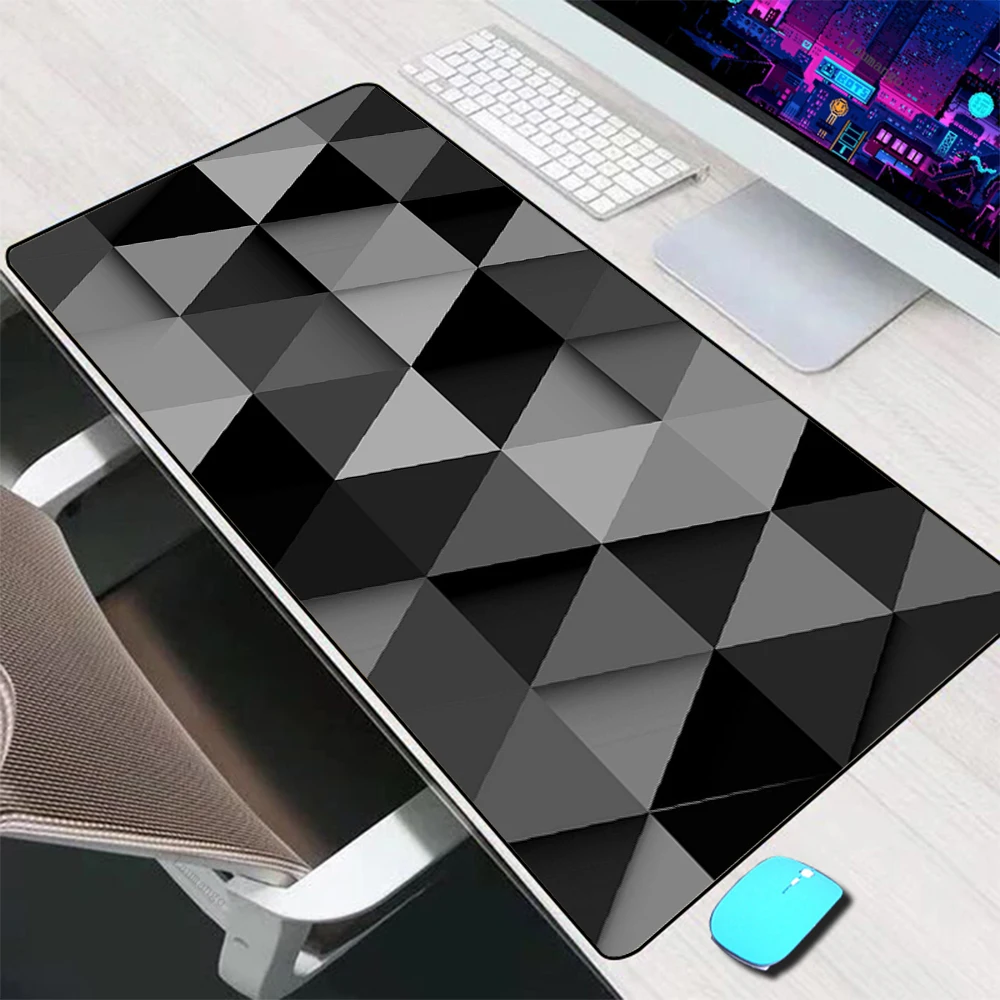 Alfombrilla de ratón gris de hermoso diseño, accesorios grandes para juegos, tapete para teclado, alfombrilla de escritorio, alfombrilla para ordenador portátil