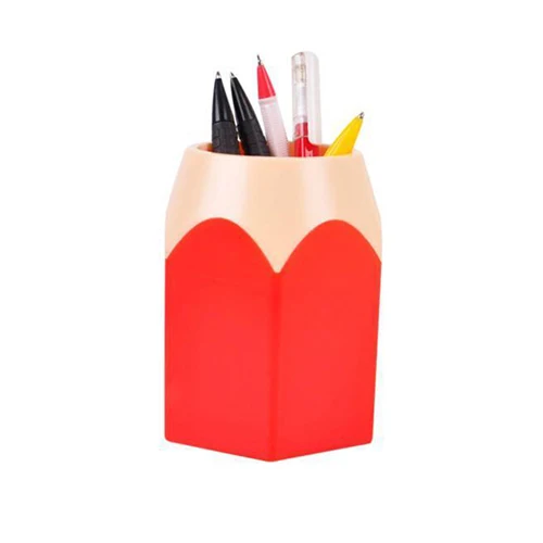 Pencil Shaped Make Up Brush Pen Holder Pot Office Stationery Storage Organizer School Supplies for kids Pens Holder DropShipping