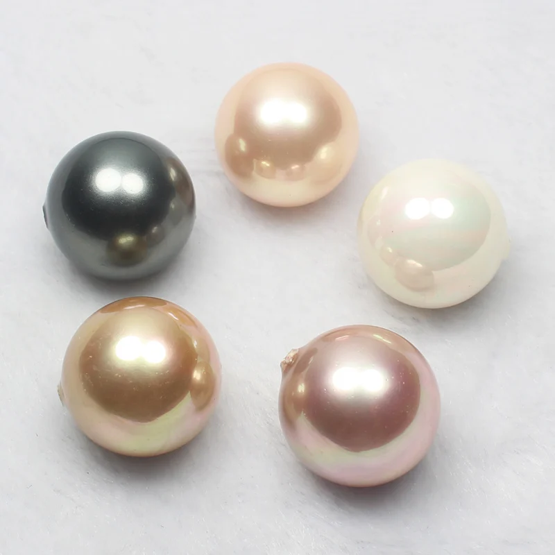 3pcs Half Drilled 20mm Shell Pearl Rond Beads,DIY Jewelry Making ! wholesale for all items!