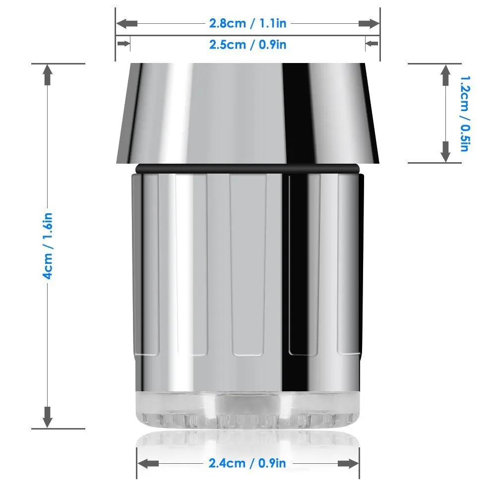 Empfindliche 3-Farbe Licht-up Wasserhahn Küche LED Temperatur Wasserhähne Glow Wasser Sparende Wasserhahn Licht Belüfter Wasserhahn Düse für Bad