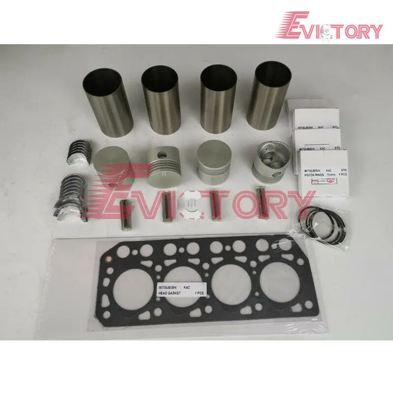 

For Mitsubishi engine rebuild kit K4C piston ring liner gasket and bearing kit