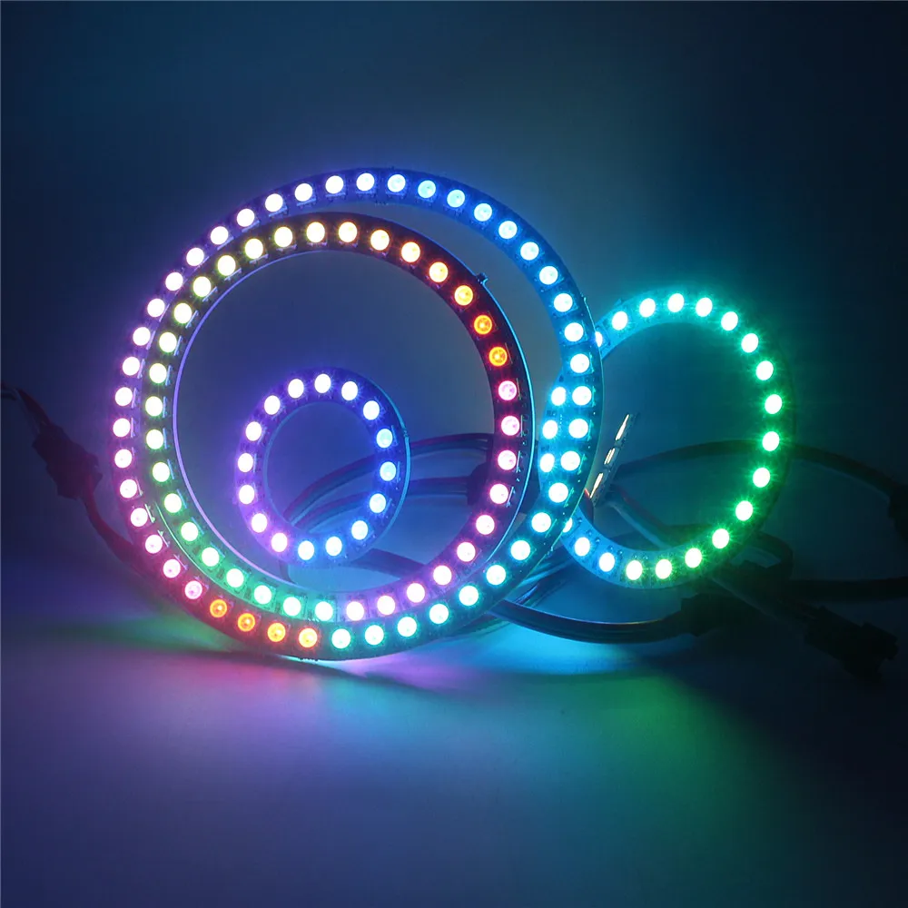 DC 5V WS2812B Pixel Ring  8 16 24 35 45 LEDs 5050 RGB WS2812 SK6812 Addressable Ring Round Pixel LED Module Lamp Strip Light