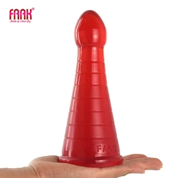 FAAK 2021 new anal sex toys xmas hat shape wine red anal dildo large butt plug for women men anus stuffed masturbator sex shop